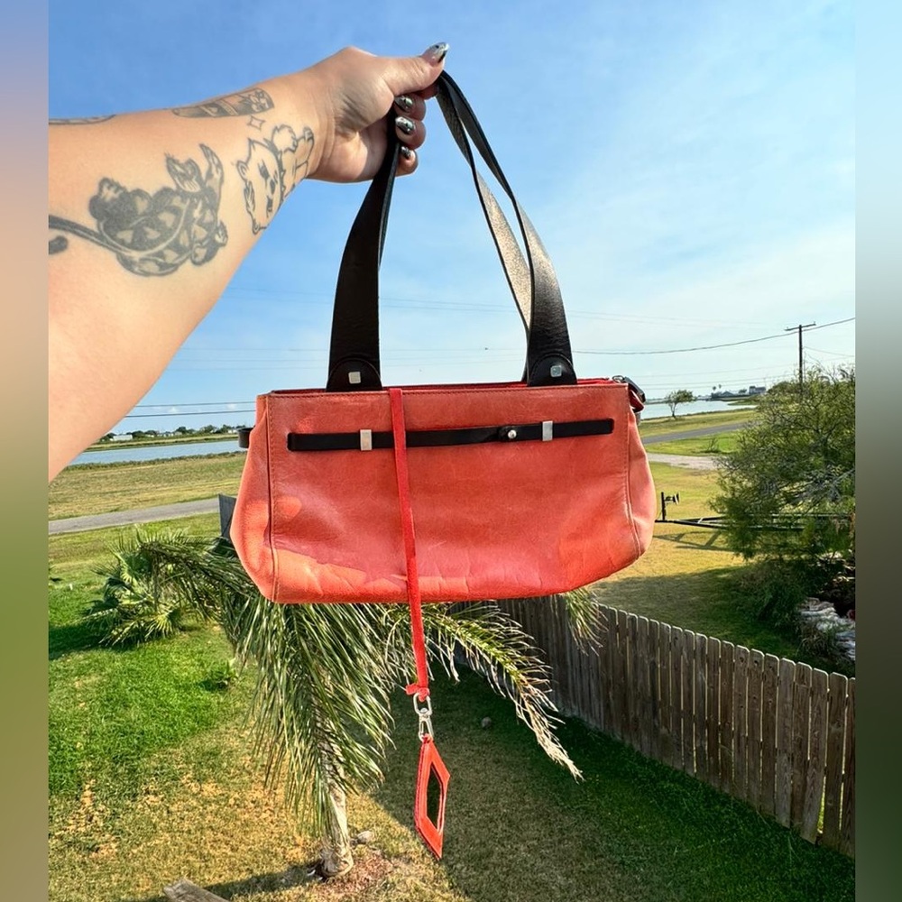 Vintage Lazaro Bag in Salmon Red